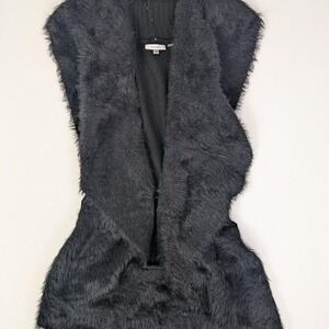 Anthropologie Sioni Faux Fur Sweater L/XL Sleeveless Layering